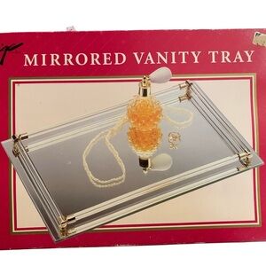 Vintage Mon Image by Paris Prints Mirrored Vanity Tray NOS Open Box 1993